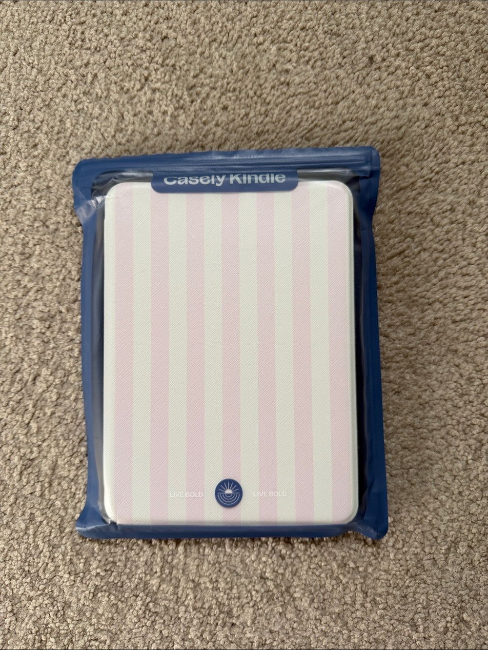 Casely Pink Stripes Sunday Best Kindle Case